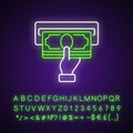 Cash out option neon light icon Royalty Free Stock Photo