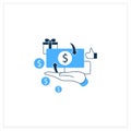 Cash payment flat icon