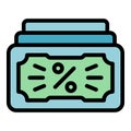 Cash percent icon vector flat