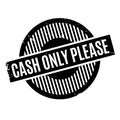 Cash Only Please rubber stamp Royalty Free Stock Photo