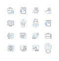 Cash profit line icons collection. Revenue, Income, Earnings, Gain, Profitability, Return, Margin vector and linear