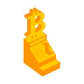 Cash register bitcoin. calculation inCryptocurrency. Vector illustration