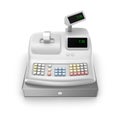 Cash register. Front view Royalty Free Stock Photo