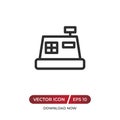 Cash register icon in modern design style for web site and mobile app. Royalty Free Stock Photo