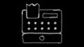 Cash register icon, designed with drawing style on chalkboard, animated footage ideal for compositing and motiongrafics Royalty Free Stock Photo