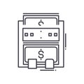 Cash register icon, linear isolated illustration, thin line vector, web design sign, outline concept symbol with Royalty Free Stock Photo