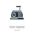 Cash register icon vector. Trendy flat cash register icon from payment methods collection isolated on white background. Vector Royalty Free Stock Photo