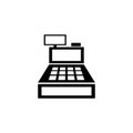 Cash Register Machine Flat Vector Icon Royalty Free Stock Photo