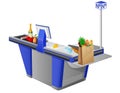 Cash register terminal and foodstuffs