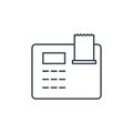 Cash register thin line icon. Linear vector symbol