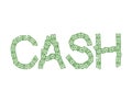 Cash text of money.