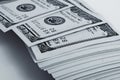 Cash US dollars black and white photo Royalty Free Stock Photo