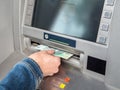 Cash withdrawal Royalty Free Stock Photo