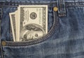 Cash in your pocket Royalty Free Stock Photo