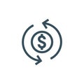 Cashback bonus icon money concept discount. Cash back refund banner design vector icon background.