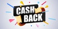 Cashback icon isolated on the gray background. Cashback or money back label