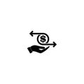 Cashback icon. Return money, Cash back icon isolated on white background
