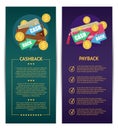 Cashback and payback banners