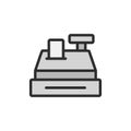 Cashbox, check icon. Simple color with outline vector elements of shopping center icons for ui and ux, website or mobile