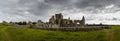 Panorama view of the Cistercian Hore Abbey ruins near the Rock of Cashel in County Tipperary of Ireland Royalty Free Stock Photo