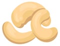 Cashew cartoon icon. Healthy diet snack food