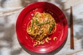 Cashew Coconut Lo Mein Royalty Free Stock Photo