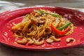 Cashew Coconut Lo Mein Royalty Free Stock Photo