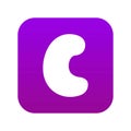 Cashew icon digital purple