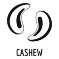 Cashew icon, simple style