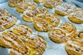 Cashew nut and maple syrup Danish pastry Royalty Free Stock Photo