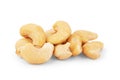 Cashew nuts isolated on the white Royalty Free Stock Photo