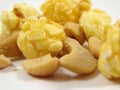 Cashew nuts & toffee popcorn Royalty Free Stock Photo