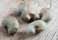Cashew nuts on wooden background Royalty Free Stock Photo