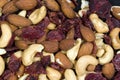 Cashews, Almonds, and dried Cranberries Royalty Free Stock Photo