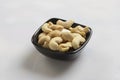 Cashews -Big peanut set isolated on white background. Royalty Free Stock Photo