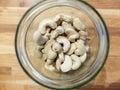 Cashews in a glass