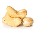 Cashews nuts isolated on a white Royalty Free Stock Photo