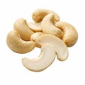 a cashews partially sliced, isolated Royalty Free Stock Photo