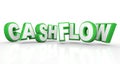 Cashflow 3d Words Income Revenue Stream Money Earnings Royalty Free Stock Photo