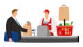 Cashier and buyer