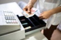 Cashier Hand Working