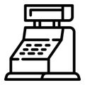 Cashier icon, outline style Royalty Free Stock Photo