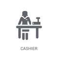 Cashier icon. Trendy Cashier logo concept on white background fr