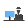 Cashier icon vector image.