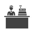 Cashier icon vector image.