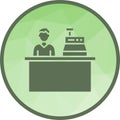 Cashier icon vector image.