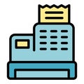 Cashier machine icon vector flat Royalty Free Stock Photo