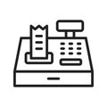Cashier Machine icon vector image. Royalty Free Stock Photo
