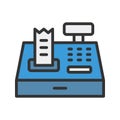 Cashier Machine icon vector image. Royalty Free Stock Photo
