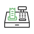 Cashier Machine icon vector image. Royalty Free Stock Photo